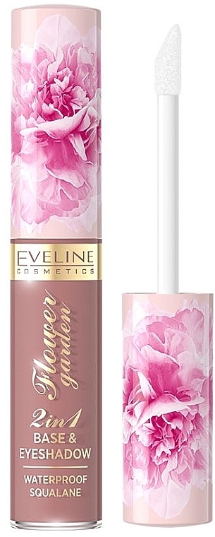 Flüssiger Lidschatten - Eveline Cosmetics Flower Garden 2in1 Base & Eyeshadow — Bild N1