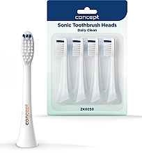 Düfte, Parfümerie und Kosmetik Ersatz-Zahnbürstenköpfe 4 St. ZK0050 weiß - Concept Sonic Toothbrush Heads Daily Clean