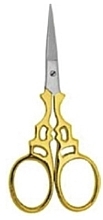 Maniküre-Schere - Accuram Instruments Half Gold Fancy Enbroider Scissor Str 9cm — Bild N1