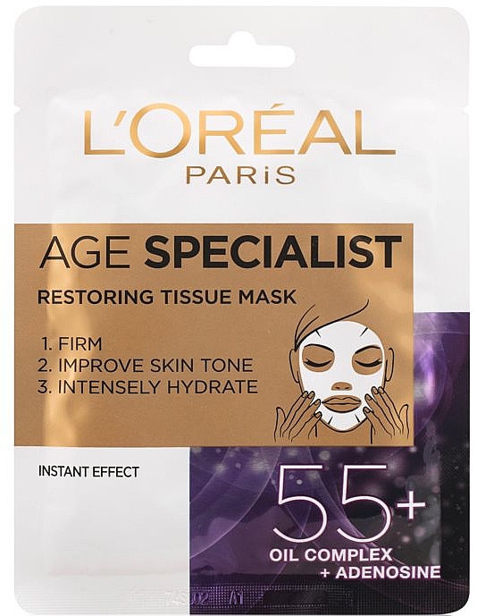 Intensiv feuchtigkeitsspendende und straffende Gesichtsmaske 55+ - L'Oreal Paris Age Specialist 55+ — Bild N1