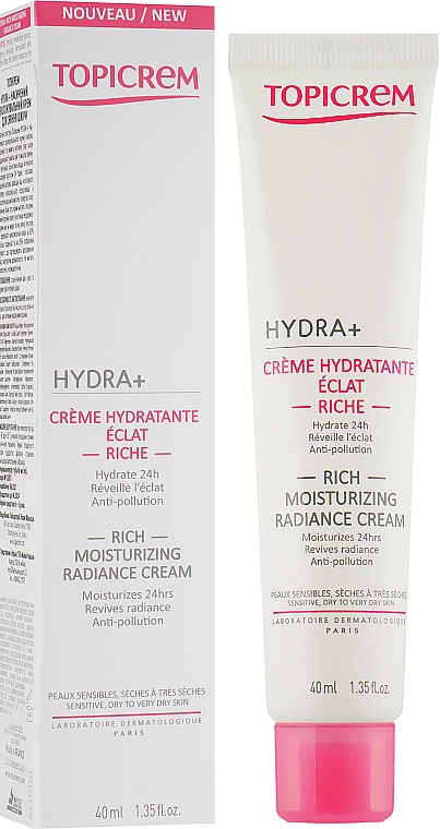 Reichhaltige und strahlende Feuchtigkeitscreme - Topicrem Hydra + Rich Moisturizing Radiance Cream — Bild N2