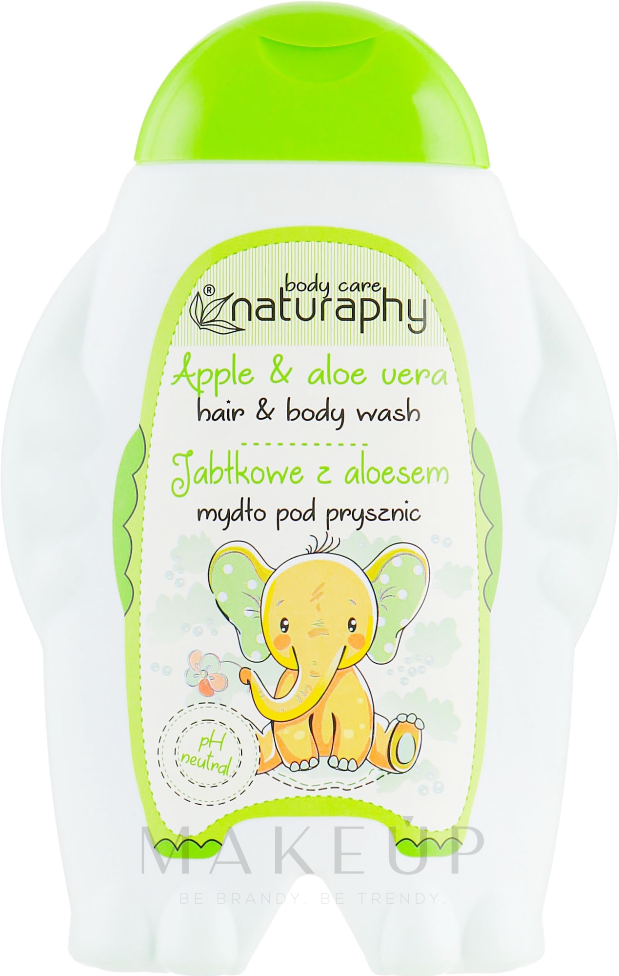 2in1 Shampoo und Duschgel für Kinder mit grünem Apfelduft und Aloe Vera-Extrakt - Naturaphy Hair&Body Wash — Bild 300 ml