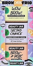 Set - Beauty Jar Set (Augenbrauenmaske 15ml + Augenbrauenöl 15ml + Augenbrauenpeeling 15ml)  — Bild N1