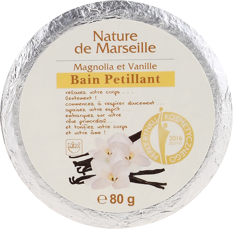 Badebombe mit Magnolien- und Vanilleduft - Nature de Marseille Magnolias&Vanilla