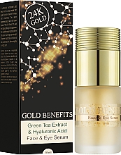 Gesichtsserum - Sea of Spa Gold Benefits Green Tea Extract & Hyaluronic Acid Face & Eye Serum — Bild N2