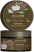 Düfte, Parfümerie und Kosmetik Pflegende und regenerierende Haarmaske mit Kokosnuss - Ecolatier Organic Coconut Hair Mask