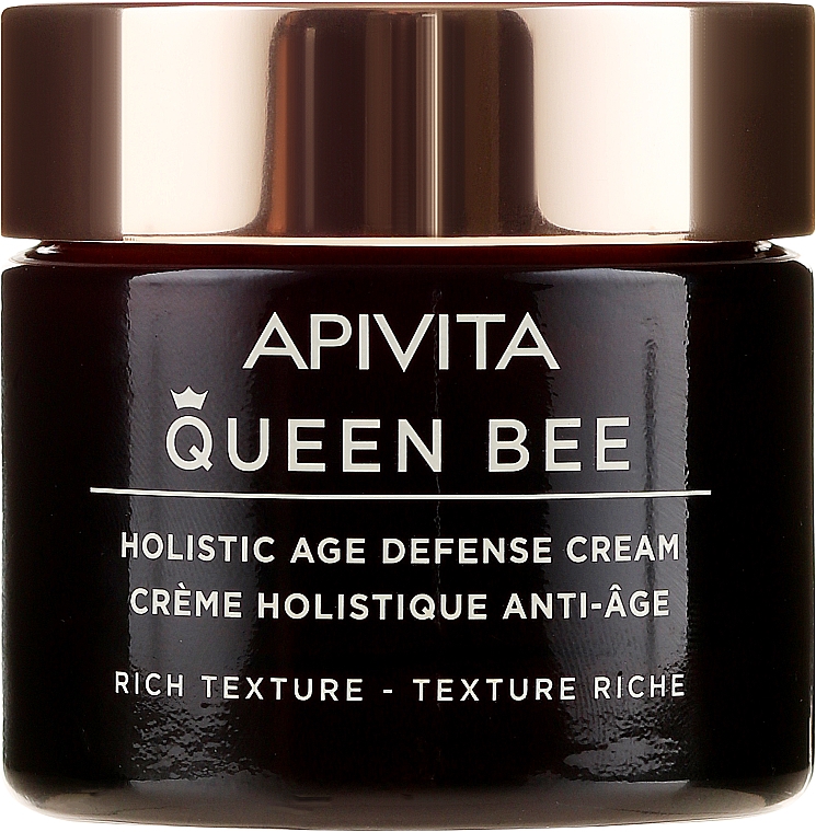 Reichhaltige Anti-Aging Gesichtscreme mit griechischem Gelée Royale in Liposomen - Apivita Queen Bee Holistic Age Defence Cream Rich Texture — Bild N2
