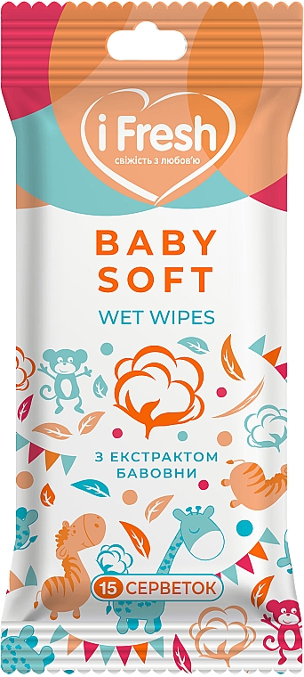 Feuchttücher für Kinder mit Baumwollextrakt - IFresh Baby Soft Wet Wipes — Bild N1