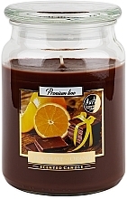 Düfte, Parfümerie und Kosmetik Premium-Duftkerze im Glas Schokolade und Orange - Bispol Premium Line Scented Candle Chocolate & Orange 