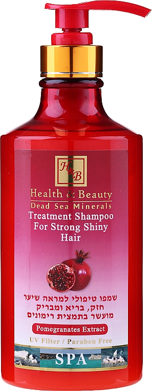 Stärkendes Shampoo für gesundes und glänzendes Haar mit Granatapfelextrakt - Health And Beauty Pomegranates Extract Shampoo for Strong Shiny Hair — Foto N1