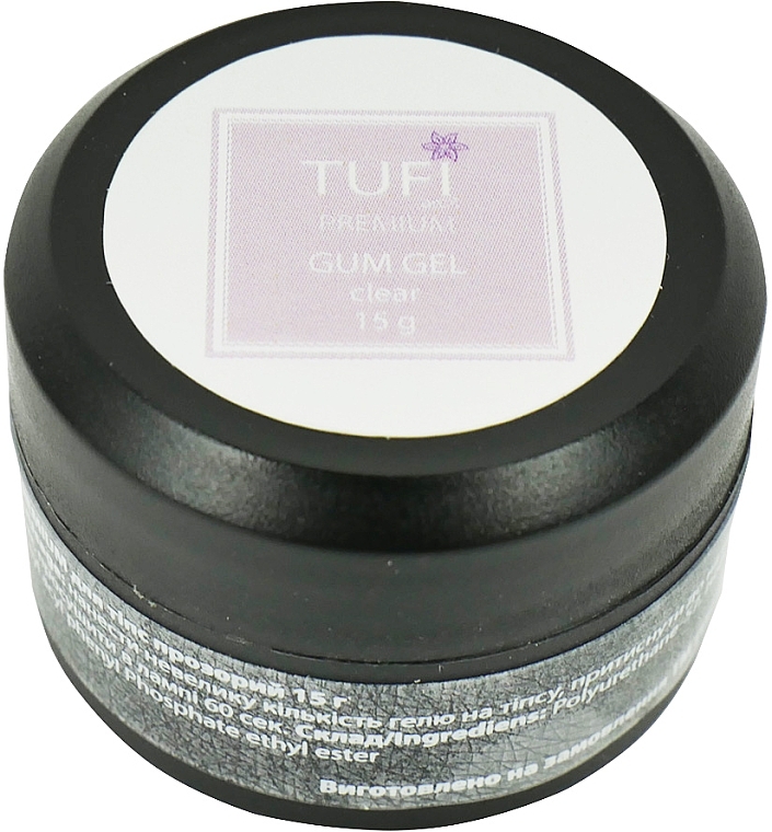 Gummigel für Spitzen, transparent - Tufi Profi Premium Gum Gel Clear — Bild N1