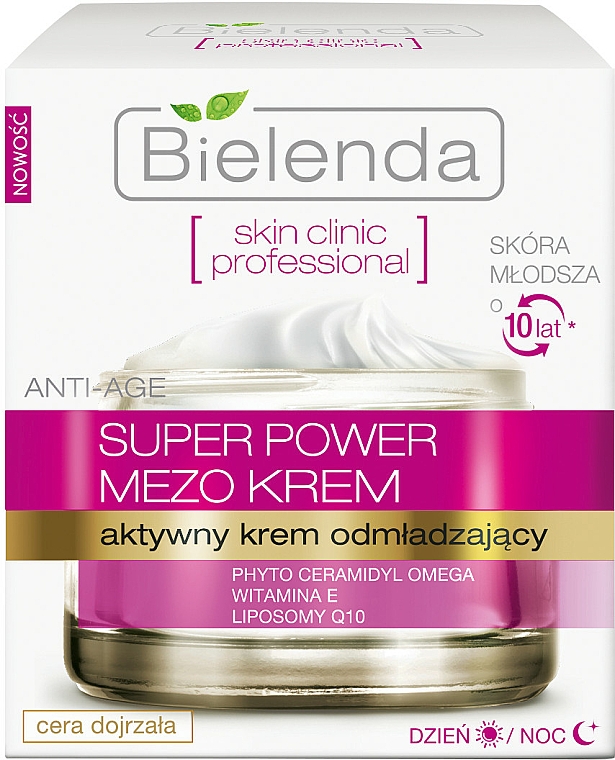 Aktiv verjüngende Gesichtscreme für Tag und Nacht mit Vitamin E und Liposomen - Bielenda Skin Clinic Professional Mezo Anti-age  — Bild N1