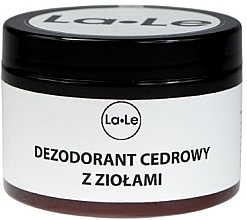 Düfte, Parfümerie und Kosmetik Creme-Deodorant mit Zedernöl und Kräutern - La-Le Cream Deodorant