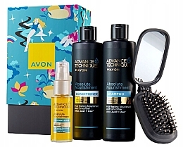 Düfte, Parfümerie und Kosmetik Haarpflegeset - Avon Advance Techniques (Shampoo 250ml + Conditioner 250ml + Haarserum 30ml + Haarbürste 1 St.)