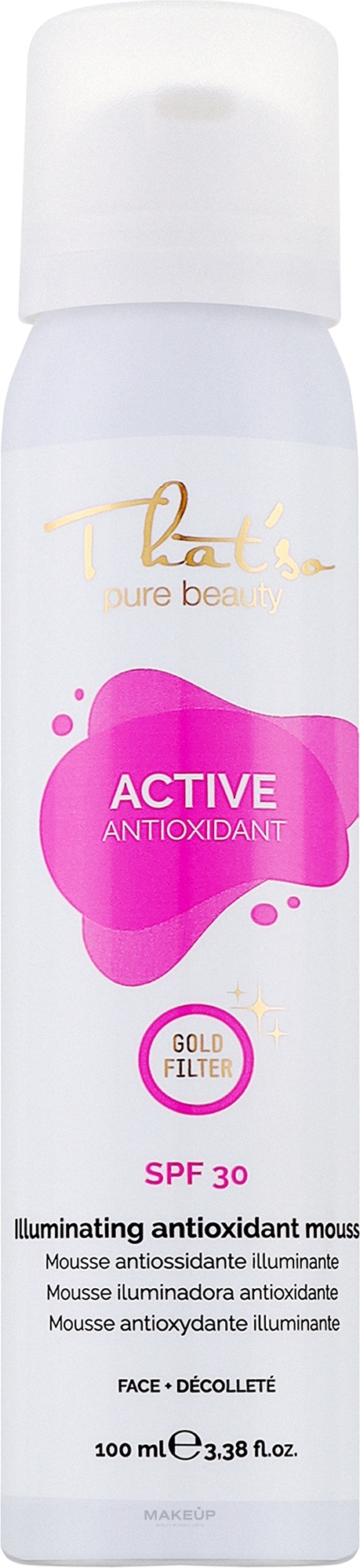 Schaum für Gesicht und Dekolleté - That'So Spuma Active Antioxidant SPF30  — Bild 100 ml