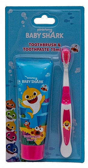 Zahnpflegeset für Kinder - Pinkfong Baby Shark (Zahnpasta 75ml + Zahnbürste 1St.) — Bild N1