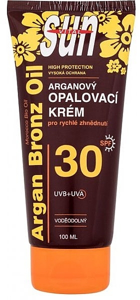 Sonnenschutzcreme für den Körper - Vivaco Sun Argan Bronz Oil Tanning Cream SPF30 — Bild N1