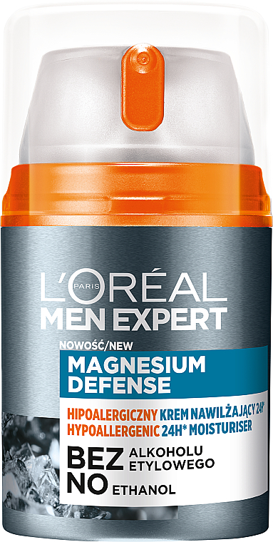 Hypoallergene Gesichtscreme mit Hyaluronsäure - L'Oreal Paris Men Expert Magnesium Defense — Bild N1