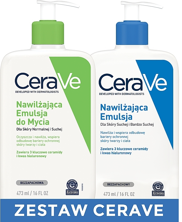 CeraVe (Emulsion 473 ml + Milch 473 ml) - Set für trockene und sehr trockene Haut — Bild N5