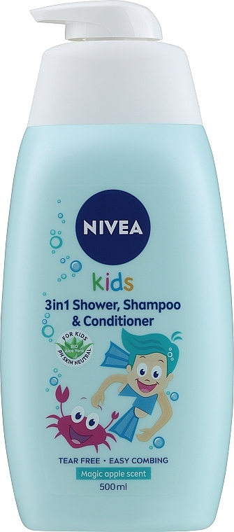 3in1 Duschgel und Shampoo für Kinder mit Apfelduft - Nivea Kids Magic Apple — Bild N1