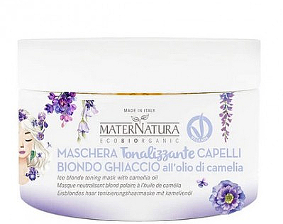 Tonisierende Haarmaske - MaterNatura Hair Toning Mask with Camellia Oil — Bild N1