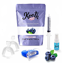 Düfte, Parfümerie und Kosmetik Aufhellendes Zahnpflegeset mit Blaubeergeschmack - Keeth Blueberry Teeth Whitening Kit
