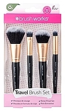 Düfte, Parfümerie und Kosmetik Make-up-Pinsel-Set 4 St. - Brushworks Travel Makeup Brush Set 