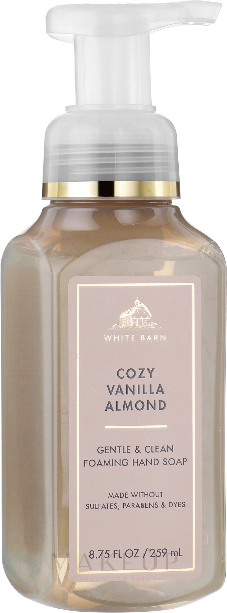 Handseife - Bath & Body Works Cozy Vanilla Almond Gentle Clean Foaming Hand Soap  — Bild 259 ml