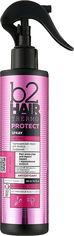 Zweiphasiges Wärmeschutzspray für das Haar - b2Hair Thermo Protect Spray  — Bild N1