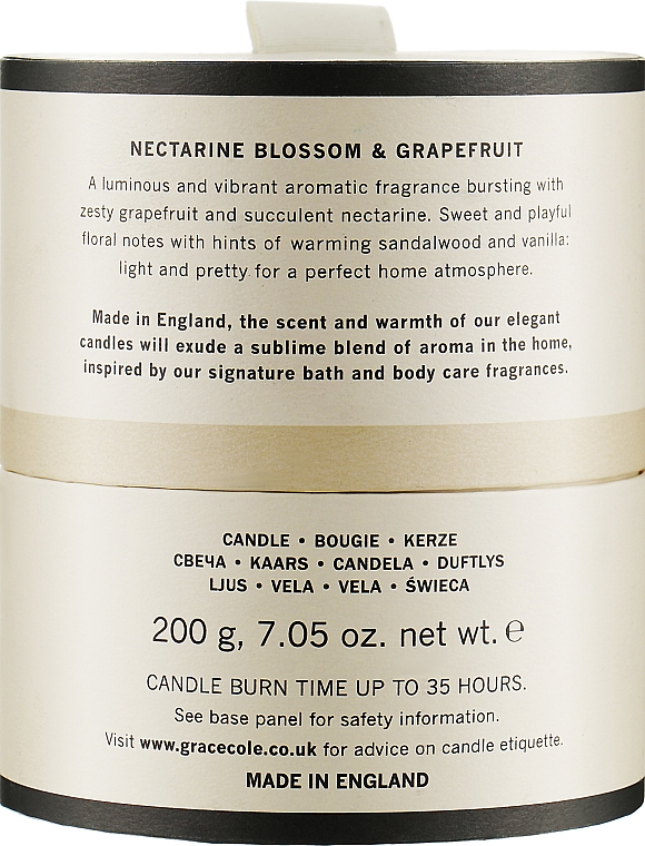 Duftkerze Nektarinenblüte und Grapefruit - Grace Cole Boutique Nectarine Blossom & Grapefruit Fragrant Candle — Bild N3