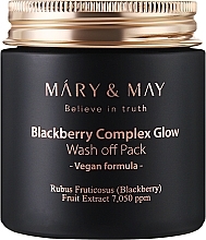 Antioxidative Ton-Gesichtsmaske mit Brombeere - Mary & May Blackberry Complex Glow Wash Off Mask — Bild N3