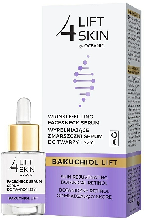 Anti-Falten Serum für Gesicht und Hals mit Lifting-Effekt und Bakuchiol - Lift4Skin Bakuchiol Lift Wrinkle-Filling Face & Neck Serum