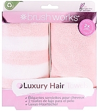 Düfte, Parfümerie und Kosmetik Haartrockenhandtuch-Set - Brushworks Luxury Hair Towels 