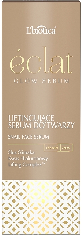 Gesichtsserum mit Schneckenschleim, Hyaluronsäure und Lifting-Komplex - L'biotica Eclat Glow Serum Lifting Face Serum — Bild N4