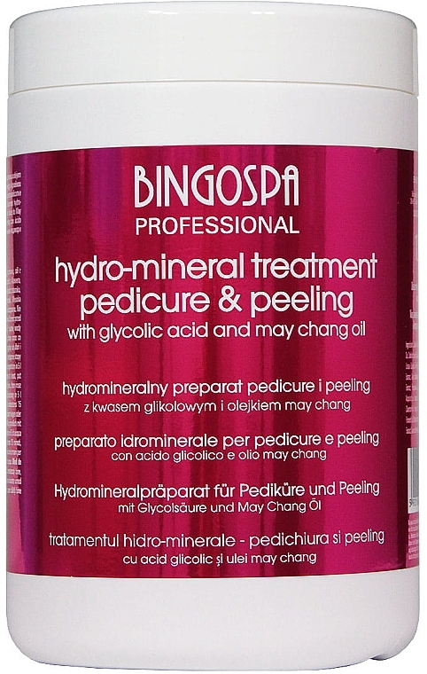 Fußpeeling mit Glykolsäure und Hydro-Mineralien - BingoSpa Mineral Treatment Pedicure & Peeling — Bild N1