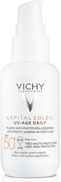 Sonnenschutzfluid für das Gesicht mit Peptiden, Niacinamid und vulkanischem Wasser SPF 50+ - Vichy Capital Soleil UV-Age Daily — Bild N1