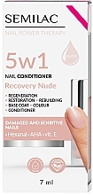 Nagelconditioner - Semilac Nail Power Therapy 5 In 1 Recovery Nude — Bild N1