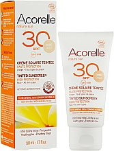 Getönte Sonnenschutzcreme für das Gesicht SPF 30 - Acorelle Nature Sun Cream SPF30 — Bild N2