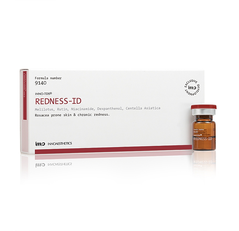 Entzündungshemmendes und feuchtigkeitsspendendes Gesichtsserum mit Niacinamid, Melilotus und Rutin - Innoaesthetics Inno-TDS Redness ID — Bild N1