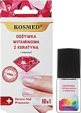 Nagellack mit Keratin - Kosmed Colagen Nail Protection 10in1 — Bild N2