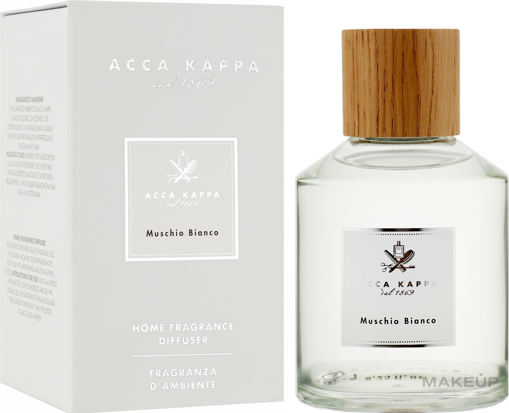 Raumerfrischer White Moss - Acca Kappa White Moss Home Fragrance Diffuser — Bild 250 ml