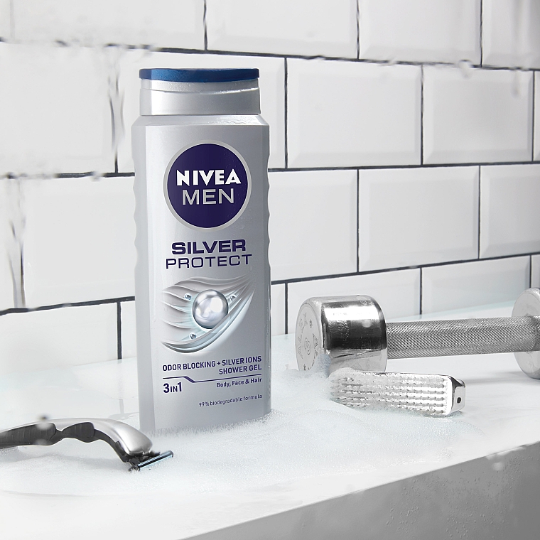 Duschgel "Silberschutz" für Männer - NIVEA MEN Silver protect Shower Gel — Bild N2