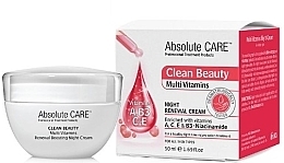 Düfte, Parfümerie und Kosmetik Nachtcreme für das Gesicht - Absolute Care Clean Beauty Multi Vitamins Night Renewal Cream