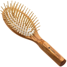 Antistatische Haarbürste aus Olivenholz - Hydrea London Olive Wood Anti-Static Hair Brush Extra Long Pins — Bild N1