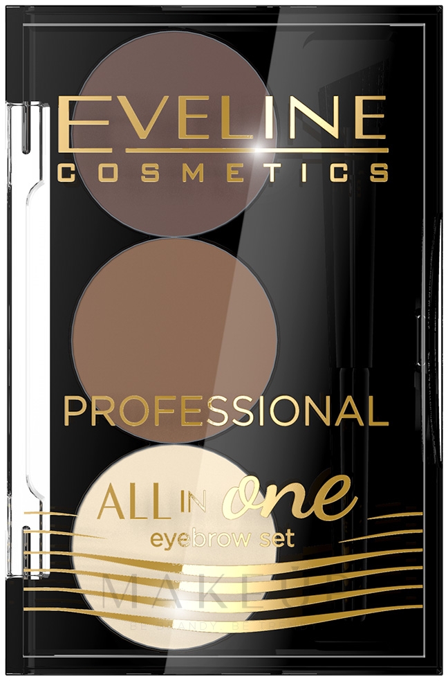 Augenbrauen-Make-up-Palette - Eveline Cosmetics All In One Eyebrow Styling Set — Bild 02