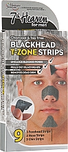 T-Zonen-Streifen - 7th Heaven Men's Blackhead T-Zone Strips Charcoal & Tea Tree — Bild N1