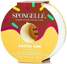 Wiederverwendbarer Schaumstoff-Duschschwamm - Spongelle Confection Body Wash Infused Buffer Cocoa Bon — Bild N1