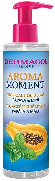 Flüssigseife Papaya und Minze - Dermacol Aroma Moment Tropical Liquid Soap — Bild N1