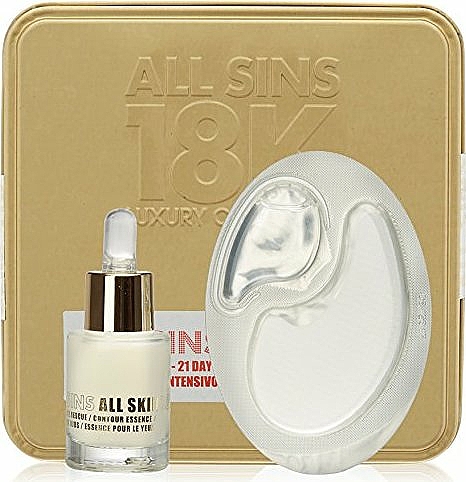 Set - All Sins 18k All Skin Eye Rescue 21 Days Intensive Treatment (eye/essence/15ml + eye/mask/3x2pcs) — Bild N1