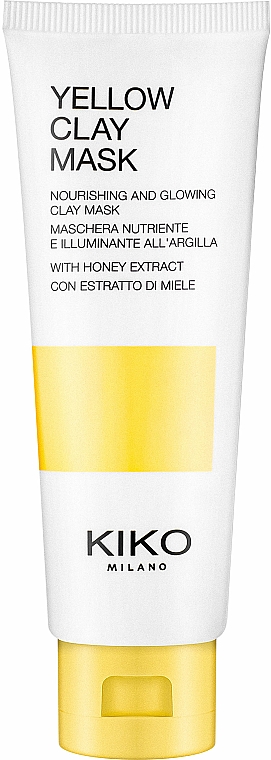 Pflegende und aufhellende Gesichtsmaske mit Honigextrakt und gelbem Ton - Kiko Milano Yellow Clay Mask — Bild N1